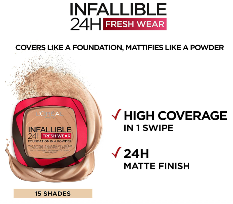 L'Oréal Paris Infaillible 24H Fresh Wear Foundation in a Powder