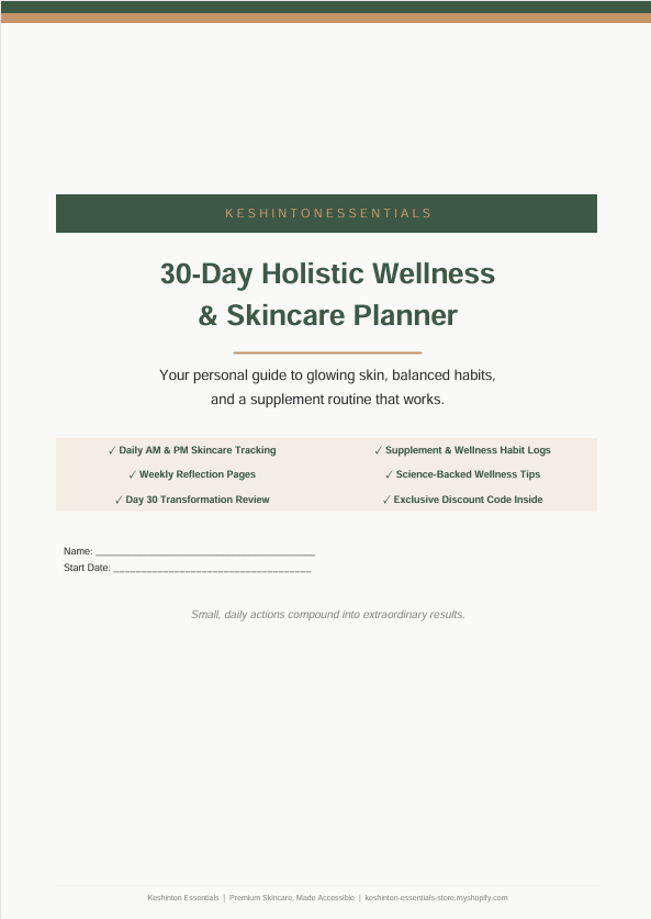 30-Day Holistic Wellness & Skincare Planner — Digital Download