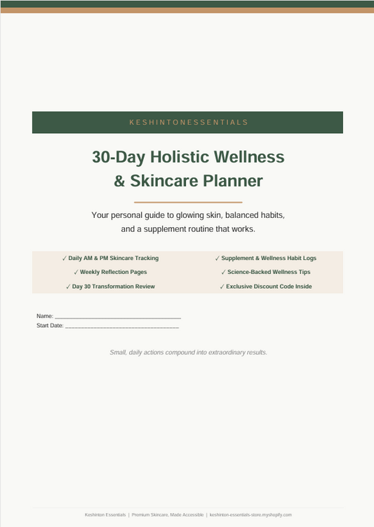 30-Day Holistic Wellness & Skincare Planner — Digital Download